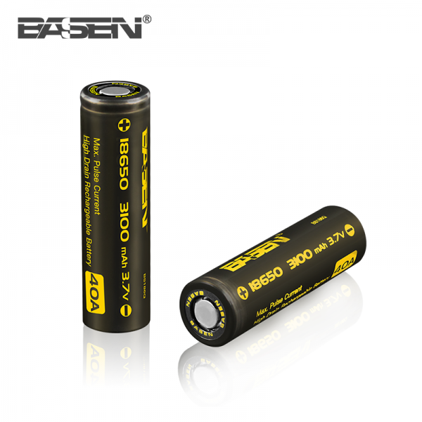 Basen 3100 mAh High Drain 40A 18650 rechargeable battery