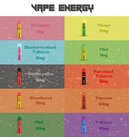 Vape Energy Disposable Pod - 10 flavour mix gift pack